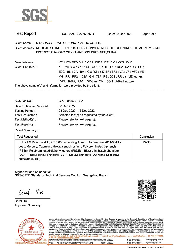 Toner Rohs Test Report